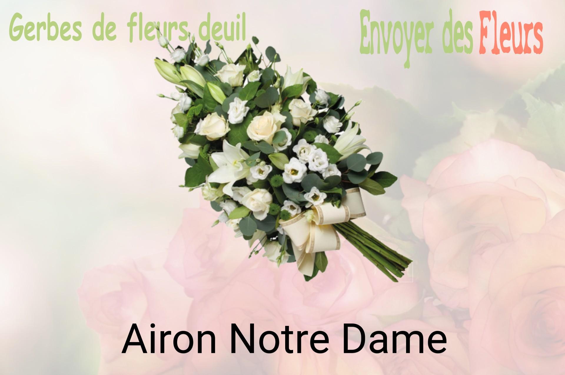 Gerbe de fleurs de deuil livrée à Airon-Notre-Dame